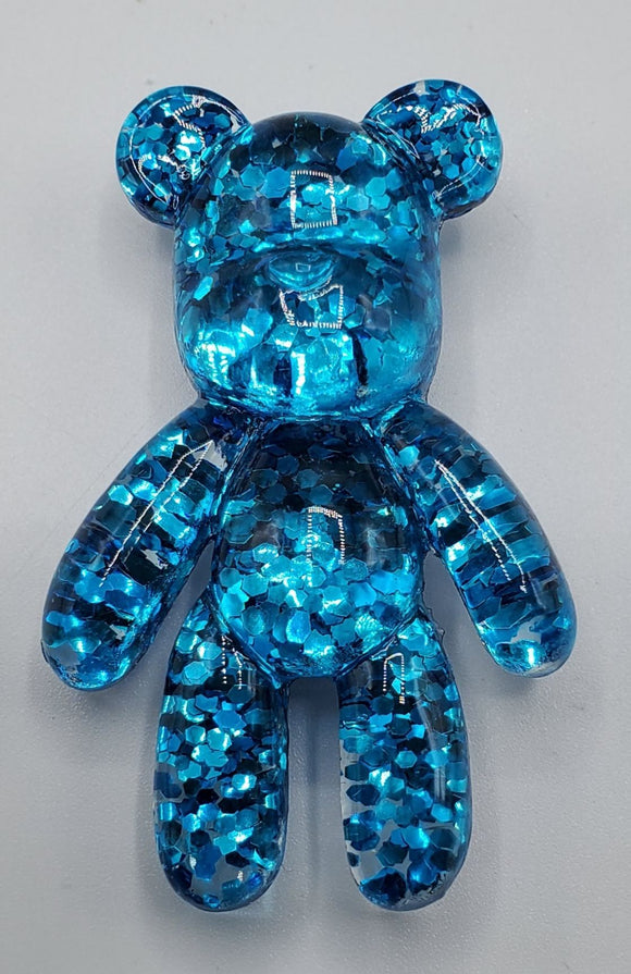 Blue Teddy Bear Shoe Charm