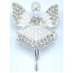 Silver Ballerina Butterfly Croc Charm