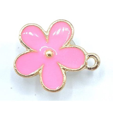 Pink Simple Flower Shoe Charm