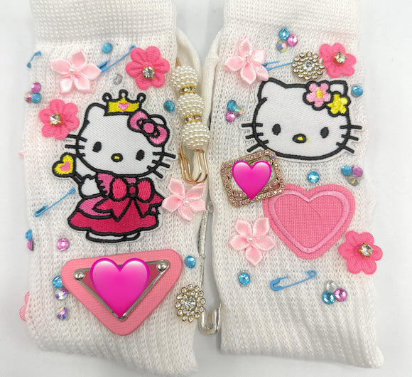 Kids Hello Kitty Junk Socks White