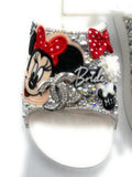 Custom Bling White Minnie Mouse Wedding Slides