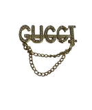 Gold G Chain with Rhinestones Shoe Charm Gold