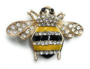 Big Bee Studded with Rhinestones Shoe Charm