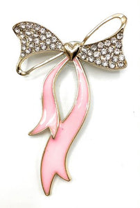 Classic Pink Studded Bow Shoe Charm