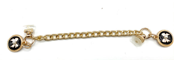 Black Bow Gold Chain Shoe Charm – PinkIce Novelty
