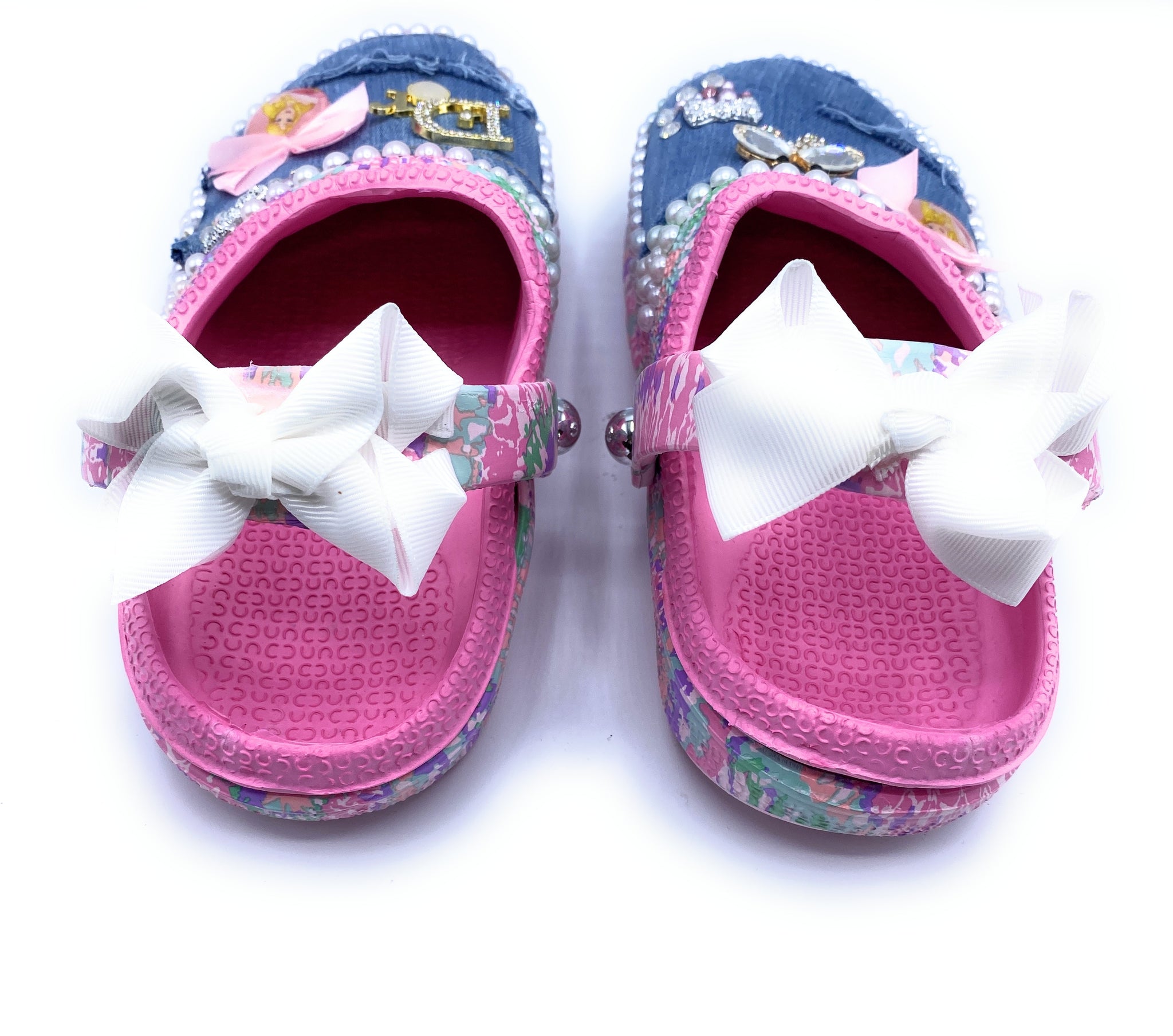 Pink Designer Electro Crocs With Designer Charms – PinkIce Novelty