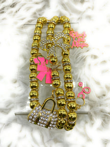 Gold Princess Beads Apple Watch Charm Band