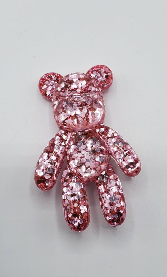 Pink Teddy Bear Shoe Charm