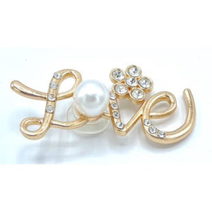 Gold Love with Pearl Shoe Charm