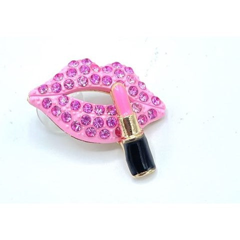 Light Pink Lips and Lipstick Shoe Charm