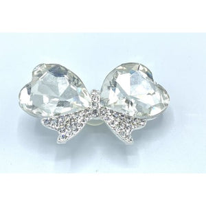 Clear Crystal Bow Shoe Charm