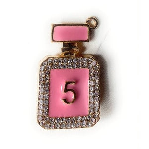 Pink 5 Perfume Croc Charm