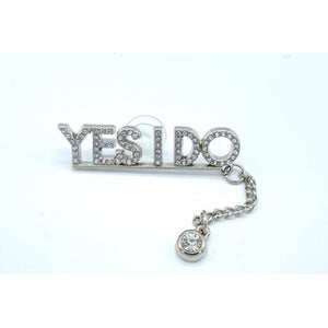 Yes I Do Statement Silver Chain Drop Croc Charm