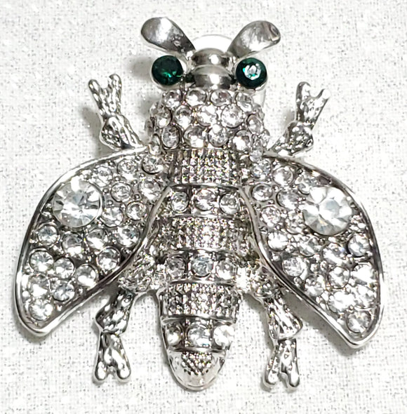 Silver Studded Bee Shoe Charm