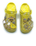 Yellow Translucent Crocs with Designer Charms
