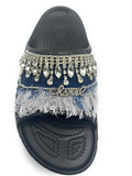 JEAN BLING BLACK SANDALS