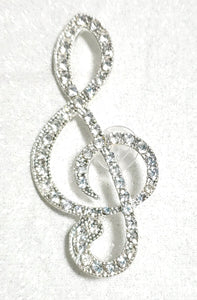 Silver Musical Note Shoe Charm